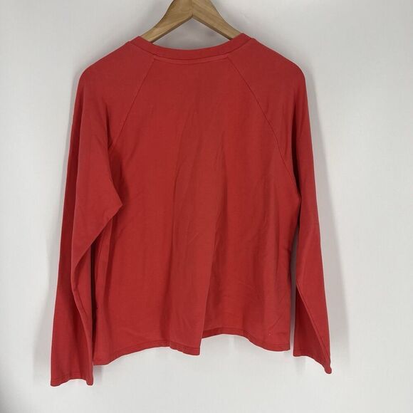 Eileen Fisher Top Size Medium Womens Pink Raglan Sleeve Crew Neck Top Stretch - Picture 5 of 7